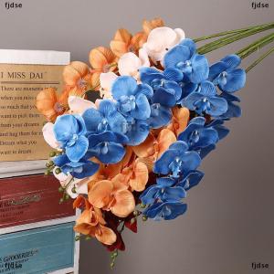 [COD] fjdse ดอกกล้วยไม้ปลอม8หัวประดิษฐ์ผีเสื้อดอกไม้ปลอม3D ดอกไม้ปลอมพืชสัมผัสของจริงตกแต่งคริสต์มาสบ้านงานแต่งงาน