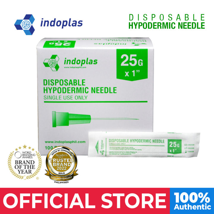 Indoplas Disposable Hypodermic Needle 25G x 1