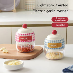 Electric Mini Garlic Masher | Cute Kitchen Food Chopper & Blender mini electric garlic choppercute food processorkitchen blendergarlic mashermulti-function mixerportable garlic grinderelectric food cutterUSB food choppergarlic crusher