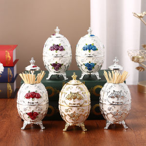 European style crown toothpick holder hotel restaurant toothpick box automatically pops up creative castle toothpick holder2026