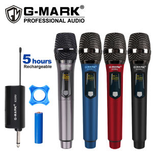 Wireless Microphone G-MARK X220UNEW Handheld Adjustable Frequency Various Colors Optional With Charging Receiver For Party Display Conference Church School