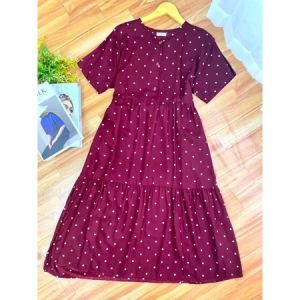 Daster Snowy Polka Midi Dress by mima.id Home Wear Baju Santai Wanita Bahan Rayon Premium Polkadot Hamil Busui Friendly