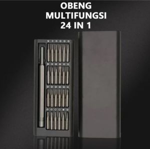 Obeng Set Premium 24 Set Magnetic / OBENG SET MAGNETIC BITS 24 IN 1 / Obeng 2 sisi