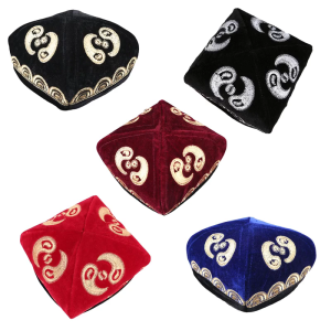 Elegant Embroidered Velvets Hat National Costume Hat Versatiles Occasion Hat for Travel Souvenirs and Festivals