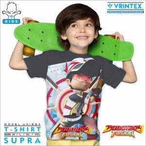 Baju Kaos Anak Boboiboy Galaxi Fusion Supra Cotton Combed 30s