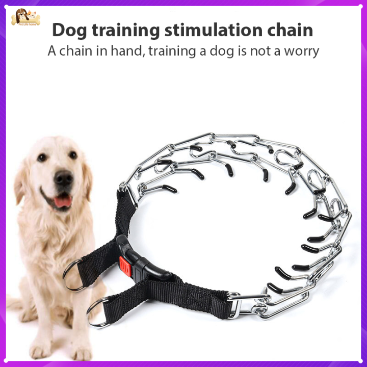 Dog Prong Collar No Pull Choke Collar with Quick Release Buckle Pinch