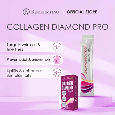 Kinohimitsu Collagen Diamond Pro 5500mg Inner Beauty Collagen Supplement 25g x 15s - Collagen Drink for Skin Firming Pore Tightening Moisture Retaining