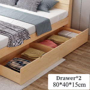 Tempat Tidur Kayu Solid 180CM Dipan Lantai Tempat Tidur Kayu Tempat Tidur Sederhana 100% Kayu Solid