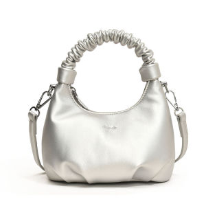 Ielgy Niche Pleated xách tay đám mây túi thời trang tất cả các trận đấu màu trơn một túi đeo vai FE