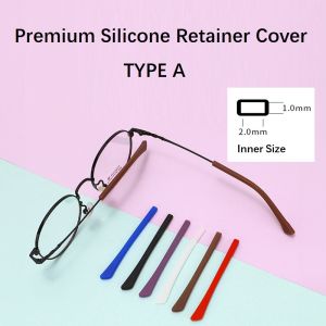 (1 pair) JS-EyeCare Silicone Anti Slip Retainer Cover for Eyeglasses Temple Tips for Glasses Spectacles (JS-A023)