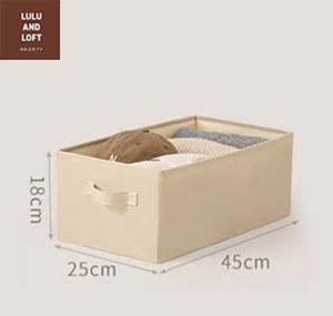 [LULU AND LOFT] PURE SERIES Minimalist Style Foldable Linen Drawer Organiser Clothes Underwear Storage Box
