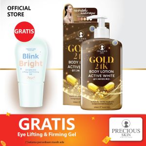 Precious Skin Thailand Gold 24K Body Lotion Active White 500ml / Whitening Lotion / HB Dosting / Lotion pemutih