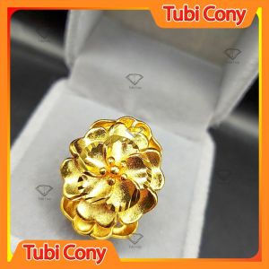 Nhẫn nữ hoa xoáy mạ vang nhẫn cưới thời trang sang trọng N5524-99-DX12