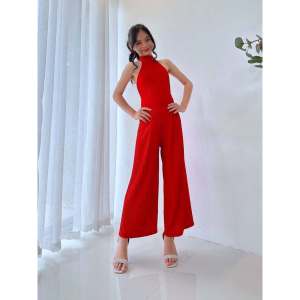AFS-Moana Turtleneck Wideleg Jumpsuit for Kids 8-12 years Old Bark crepe {Jzz}