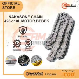 Rantai Motor Nakasone 428-110L Chain Rante Only Kuning Emas Motor Bebek Sport
