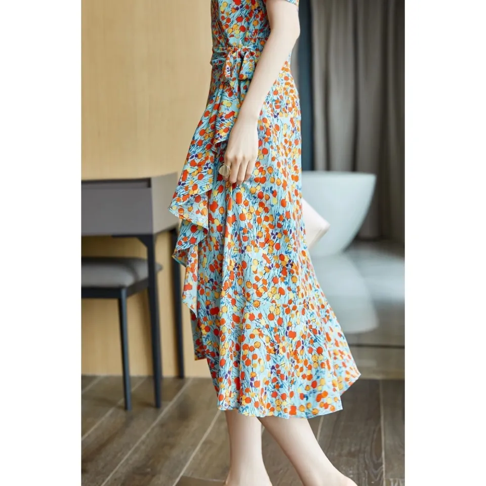 BOUND （in stock）S-3XL Floral Korean Casual V-neck Skirt Short