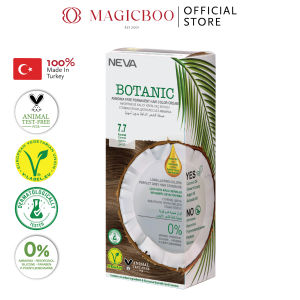 Magicboo Neva Botanic  (Vegan) Ammonia Free Permanent Hair Color Cream 7.7 - Caramel  60ml