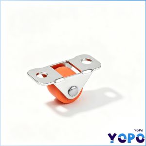 YoPo Low Profile 1.3cm Small Fixed Furniture Casters Silent Bearing Mini Rolling Wheels 1Pc