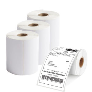 A6 Size 500pcs/350pcs Thermal Waybill Sticker 100mmx150mm Fold Triple Proof protection Oil Scratch Waterproof ClearPrint