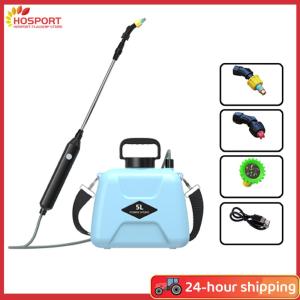 【HOSPORT】Rechargeable Electric Sprayer 5L with Telescopic Handle and Dual Spray Settings for Efficient Garden Watering and Cleaning Tasks