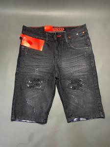 BANDO0T Whiscer Celana Pendek Jeans Pria – Black Denim Ripped Style Keren Celana Pendek Jeans Pria Black Denim Distro Termurah Keren Desain Ripped Style