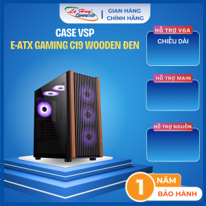 Case VSP E-ATX Gaming C19 Wooden Đen/ Trắng - Hàng Chính Hãng