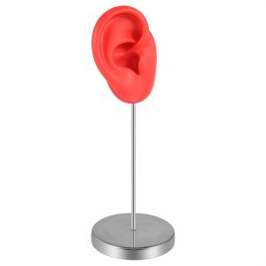 THANKSKY Chân đế hợp kim Giá đỡ mô hình tai người Nhiều màu Khuyên tai Mô hình tai silicon Bền Mềm Giá trưng bày bông tai Thủ công tự làm