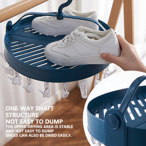 Household Multifunctional Circular Folding Drying Rack Underwear Socks Drying Rack Windproof And Inclined Rack For Socks