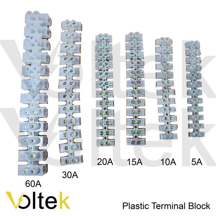 Terminal Block Plastic Wire Connector Strip Barrier Screw 5A 10A 15A ...