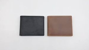 AE Best-selling manufacturer RFID Top-grade Crazy Horse Leather Mens Wallet 80% off European and American Vintage Style Purse