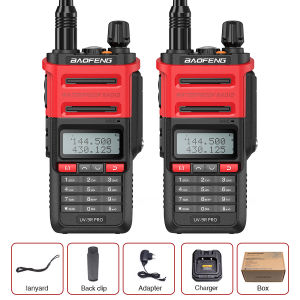 【Set Of 2 In Stock】Baofeng UV-9R PRO High Power Walkie Talkie IP68 Waterproof Dual Band 136-174/400-520MHz 50KM Portable Ham Long Range Two Way Radio Upgraded Of UV9R Support COD