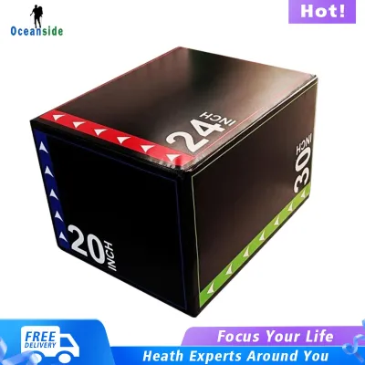 Oceanside Jump Box Plyo Box Plyometric Jump Box Heavy Duty Agility Box for Lunges Dips Conditioning Strength Training Workout Home Gym