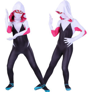 Vận chuyển nhanh Spider người đàn ông vào Spider câu Gwen Stacy Trang Phục Cosplay Jumpsuit Halloween bodysuit cho trẻ em