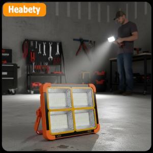 【2-3 days delivery】 1PC LED Solar Emergency Floodlight Portable Lighting Waterproof USB Charging for Hiking Camping Outdoor Use