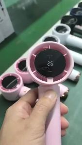Southeast Asia New Style 100-speed High-speed Small Fan usb Charging Digital Display High Wind Violence Turbo Handheld Fan 高速小风扇usb充电数显大风暴力涡轮手持风扇