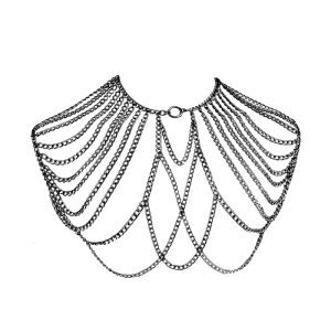 Trendy Mens Body Chain Tassels Shoulder Necklace Fashion Personality Party Accessory for Clubbing and Music Festivals