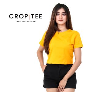 ATASA CROP TEE TOP DEWASA  KAOS POLOS LENGAN PENDEK TERBARU BAHAN CATTON 24S
