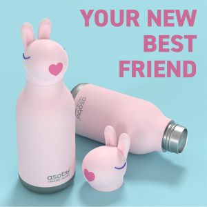 Asobu Bestie 460ml Double-walled Stainless steel Bottle with straw (Keep cold for up to 24hours)