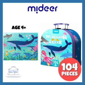 (Wonderful Ocean) Mideer Gift Box Portable Puzzle Box (Age 4+) - Jigsaw Puzzle Learning Fun Educational Toy Children Kid Christmas Present Gift