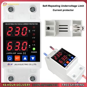Winnereco Intelligent Relay Reset Protector Dual Display Voltage Output Stabilizer 40A/63A 220V Din Rail for Home Office Appliance