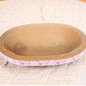 Bàn cào móng cho mèo ổ nằm cho mèo hình elip size 53cm