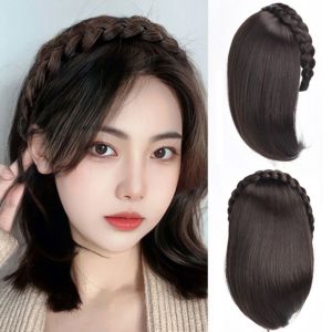 Y2K2 ทันสมัยและทันสมัย ปาร์ตี้งานปาร์ตี้ ที่มีคุณภาพสูง คลิปใน สีน้ำตาลสีน้ำตาลเข้ม อุปกรณ์เสริมผม สีดำสีดำ ล่องหนแบบล่องหน การต่อผม วิกผมบ๊อบตรงสังเคราะห์ ห่วงถักเปียเกลียว วิกผมถัก วิกผมครึ่งศีรษะ