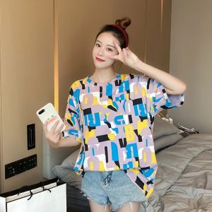 QLshop ✨เสื้อยืดไซส์ใหญ่ สกรีนลายตัวอักษรภาษาอังกฤษสลับหลากสี เนื้อผ้านิ่มสวมใส่สบาย ดูแพงดูมีสไตล์ ห้ามพลาดกันนะค้าบบ 🛍️🤩