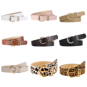 Simple Golden Buckle Waistband Waist Belt Waist Cincher For Women Fashionable Outfits Lady Waist Cincher