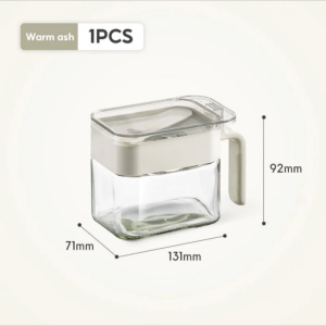 MEIANVU Kitchen Seasoning Glass Jar With Spoon Salt Sugar Condiments Container Sealed Seasoning Box
