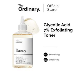 The Ordinary Glycolic Acid 7% Exfoliating TonerAHA Chemical Exfoliating TonerSmooth Skin & Brighten Uneven Tone