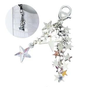 Unique Metal Star Mobile Chain Handmade Handbag Decoration Fashion Keychain Accessory for Parties and Everyday Use