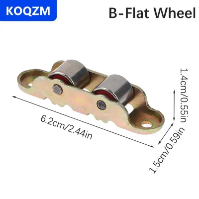 [COD] KOQZM 80 loại phẳng rãnh Đôi bánh xe kim loại cửa trượt cửa sổ ròng rọc hỗ trợ dưới trượt con lăn theo dõi phụ kiện phần cứng