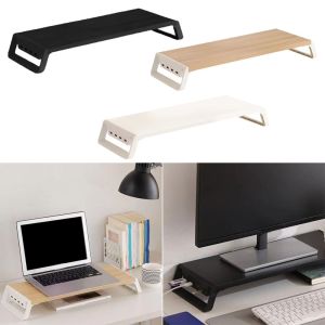 LONGB Thick Computer Monitor Stand Ergonomic Pressure-Resistant Display Screen Base Creative with USB Ports Computer Heightening Rack Home Office
