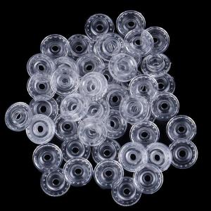 [COD] dgheg 50 Set kam T5 clear plastic resin snaps button fasteners press stud 12mm